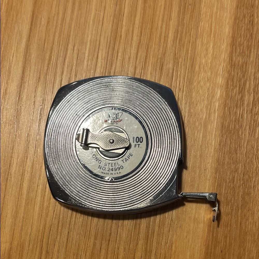 Vintage Ace Hardware steel tape measure
